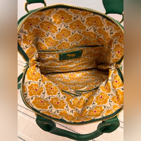 Emma Fox Green Leather Purse With Removable Shoulder Strap - Picture 6 of 14